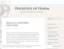 Tablet Screenshot of pocketfulofvenom.com